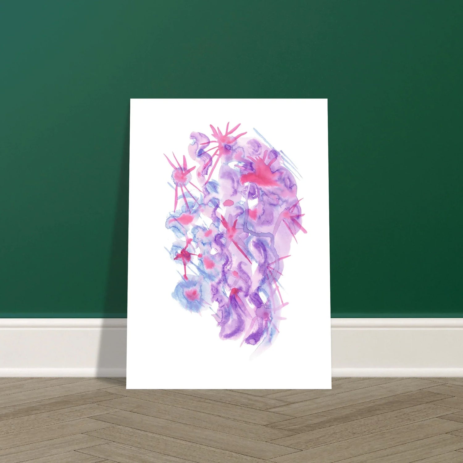 Affiche premium sur papier mat Nebuleuse Pourpre – Art mural de qualité supérieure - Laure Leprince - Artiste Peintre