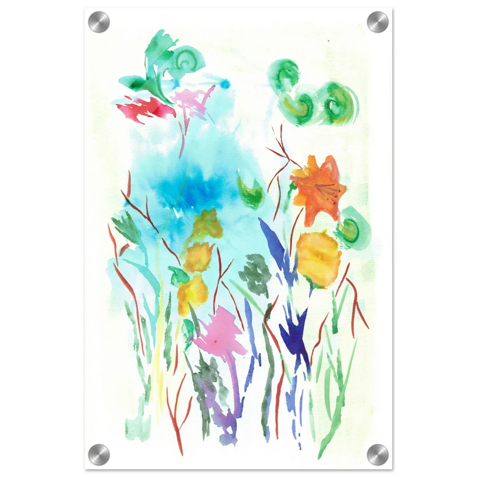 Impression Acrylique Plexiglas Jardin Lumineux– Finition brillante et profondeur exceptionnelle - Laure Leprince - Artiste Peintre