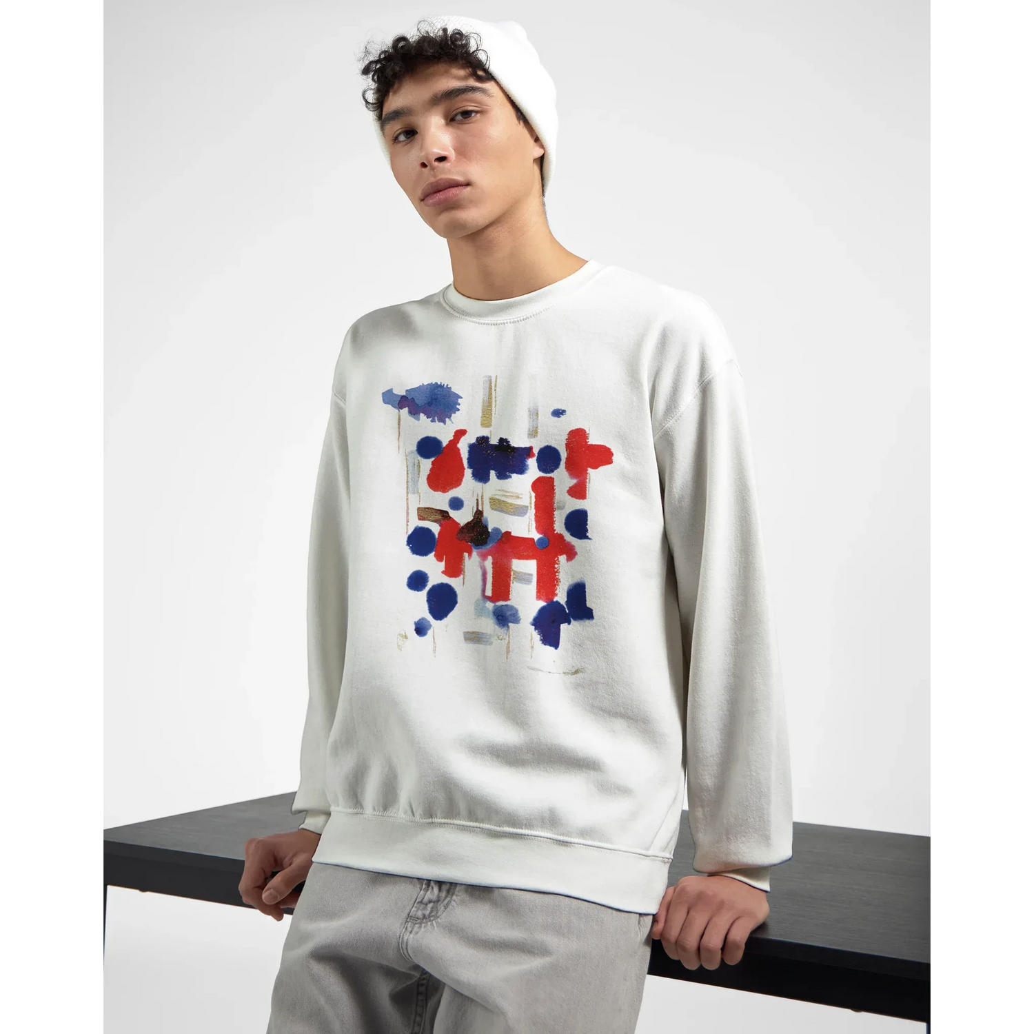 Sweatshirt Unisexe Premium Structure Carmione – Art abstrait par Laure Leprince - Laure Leprince - Artiste Peintre