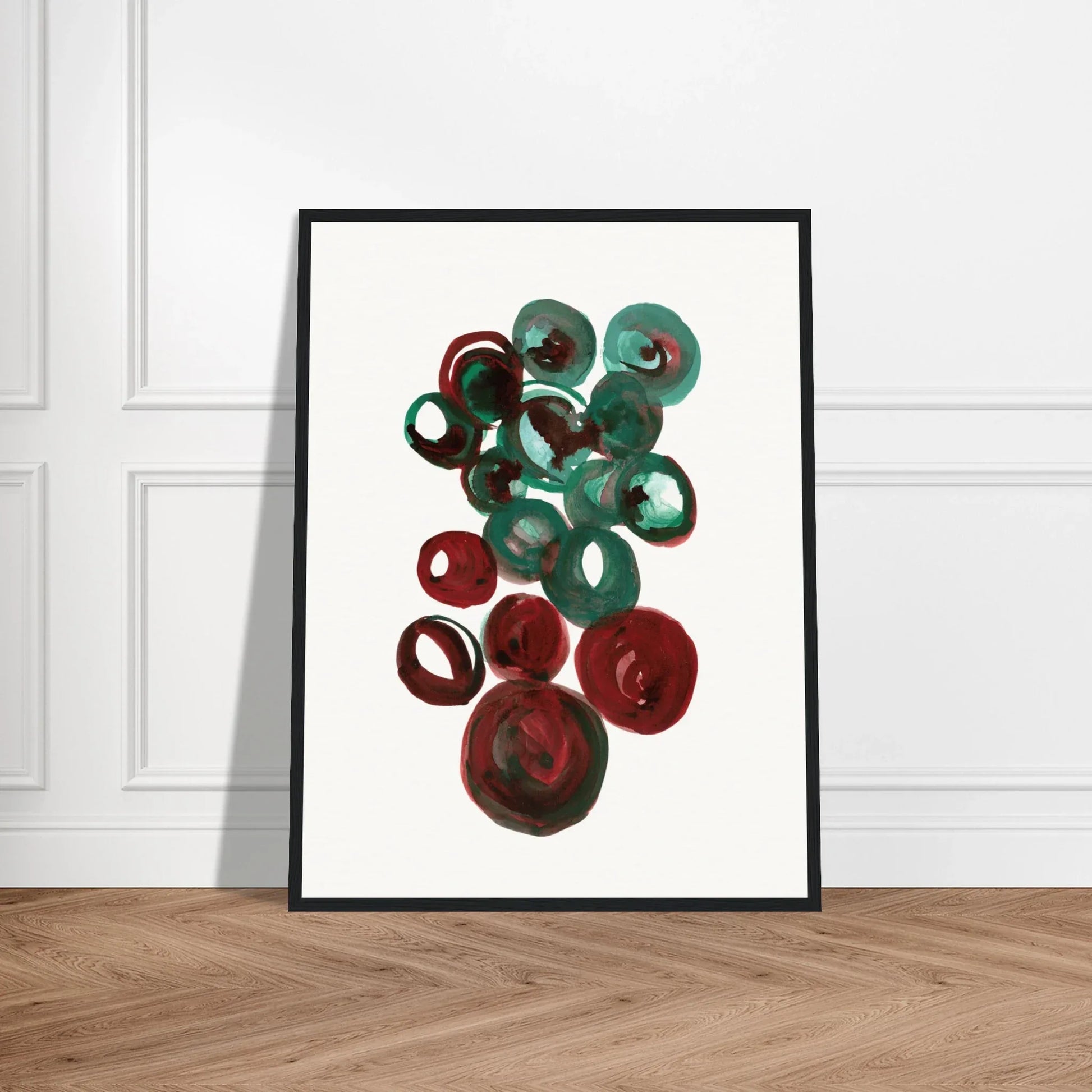 Affiche Encadrée Museum-Quality Matte Paper Wooden Framed Resonance Emeraude - Laure Leprince - Artiste Peintre