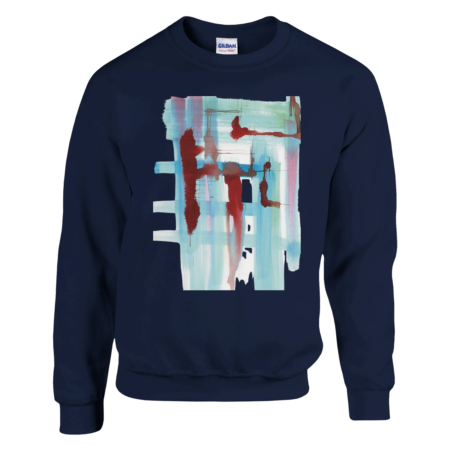 Sweatshirt Unisexe Classique Structres liquides – Impression Artistique Multicolore - Laure Leprince - Artiste Peintre