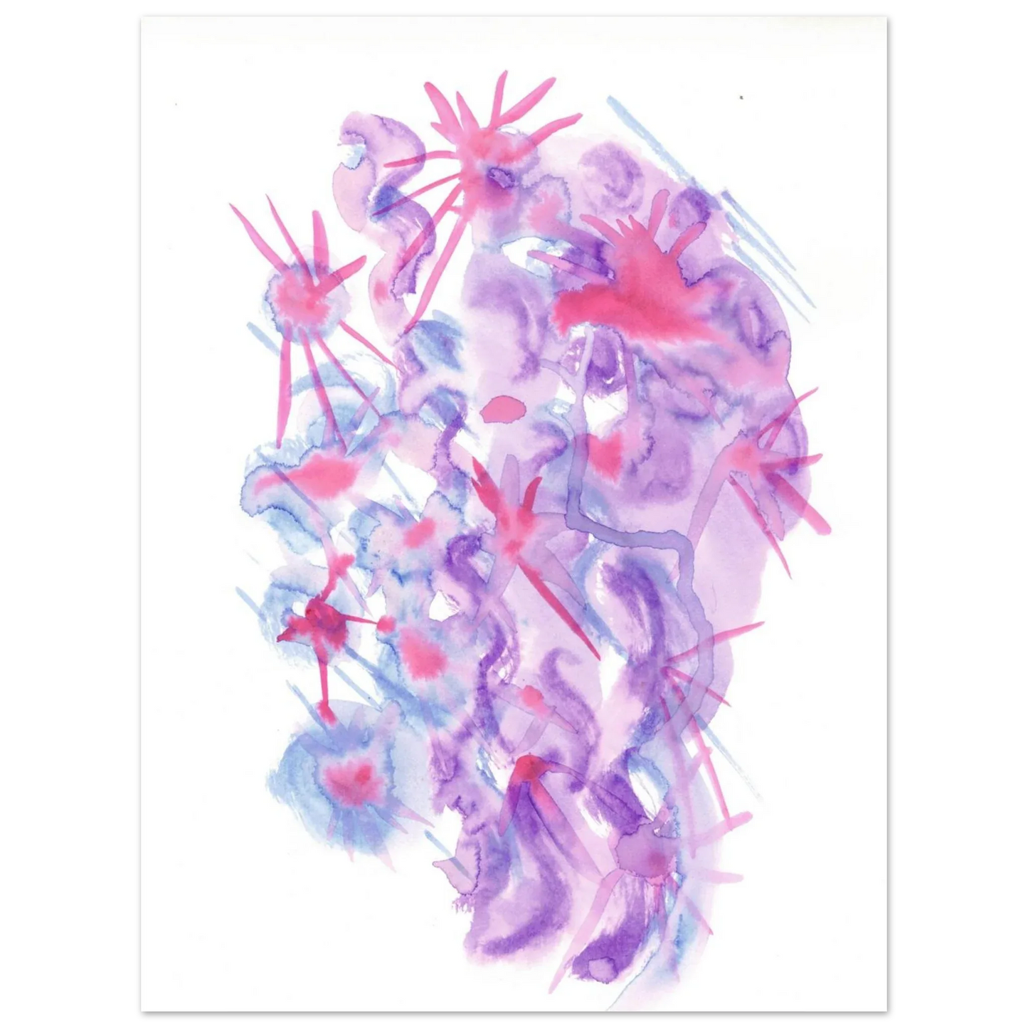 Premium Matte Paper Poster Aquarelle Originale RDJ3-16 - Laure Leprince - Artiste Peintre