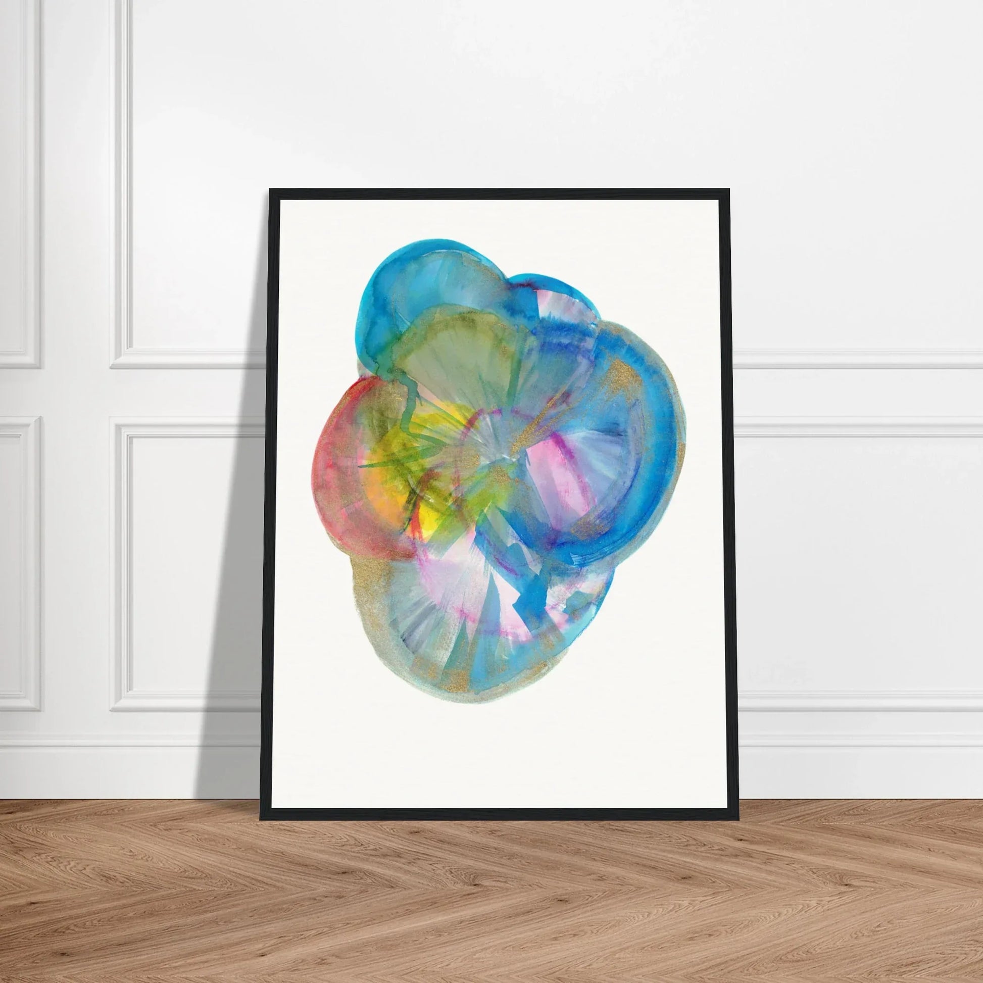 Affiche Encadrée Museum-Quality Matte Paper Wooden Framed Crystal Bloom - Laure Leprince - Artiste Peintre