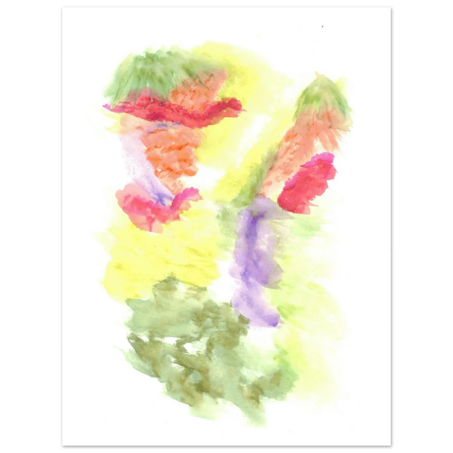Premium Matte Paper Poster Aquarelle Originale RDJ3-1 - Laure Leprince - Artiste Peintre