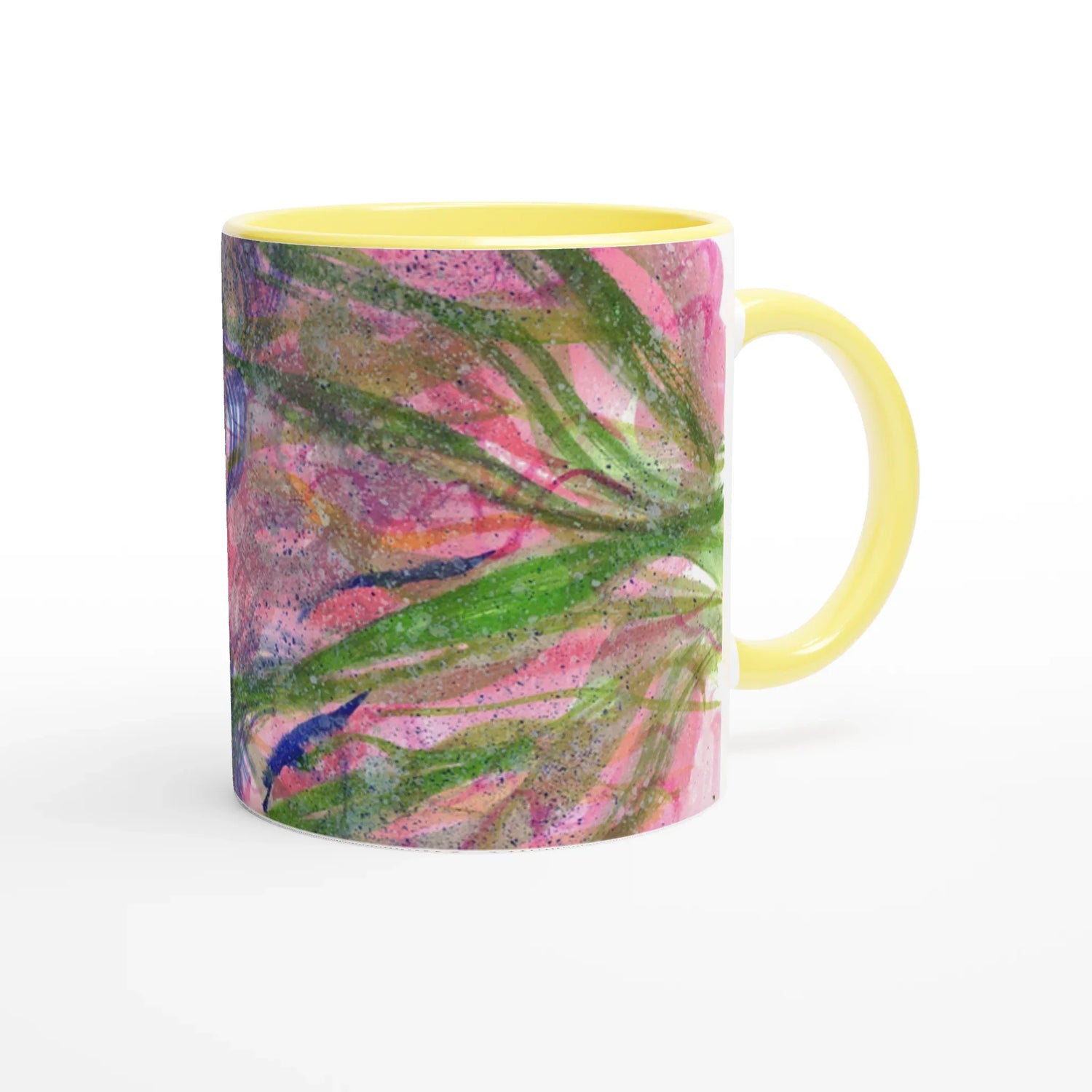 Mug 11oz - 325 ml - Ceramic Mug with Color Inside Bloom Vortex - Laure Leprince - Artiste Peintre