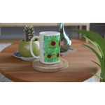 Mug en céramique blanche 44 cl Green Echo – Grand format, design et qualité durable - Laure Leprince - Artiste Peintre