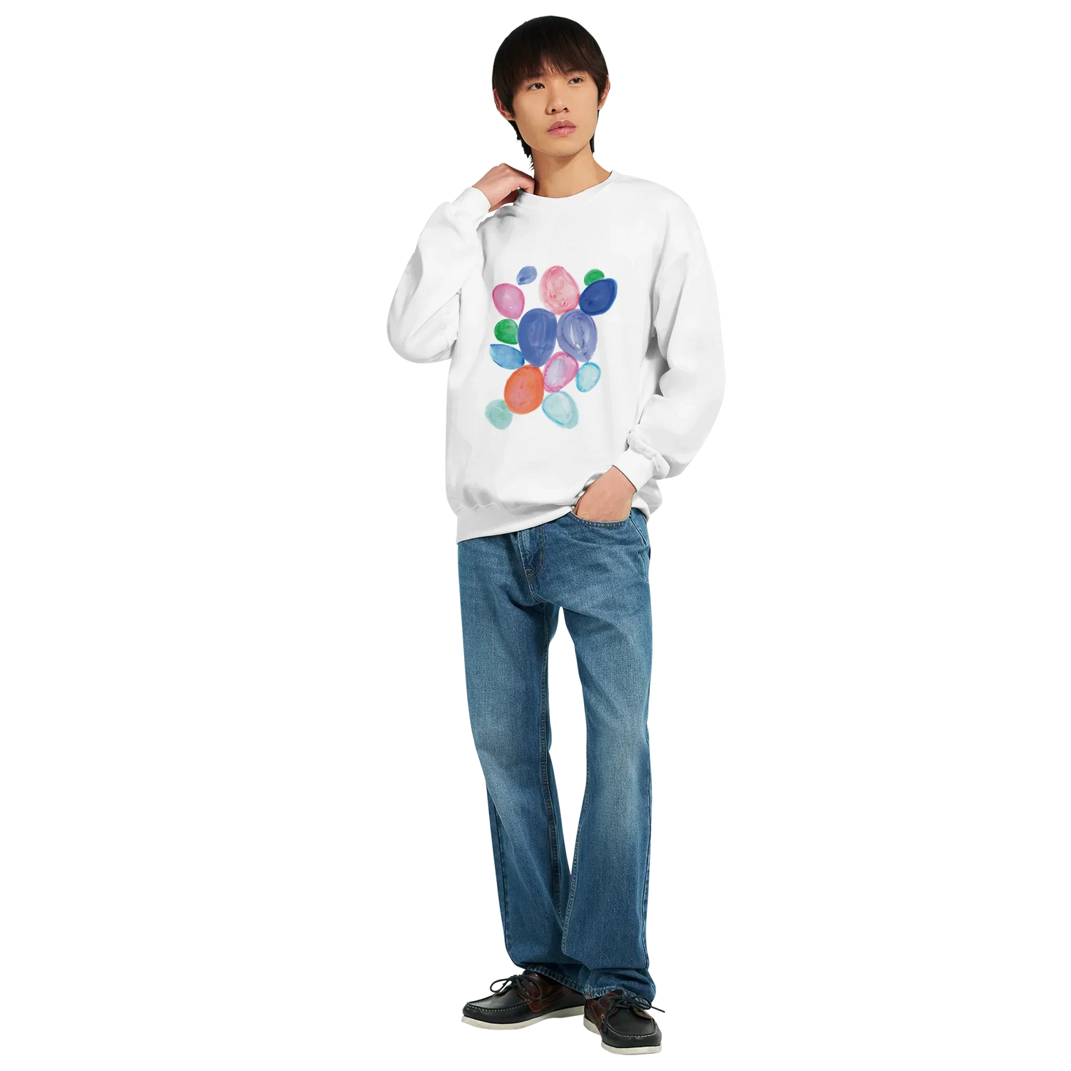 Sweatshirt Unisexe Classique – Impression Artistique Multicolore | Premium Cotton Blend - Laure Leprince - Artiste Peintre