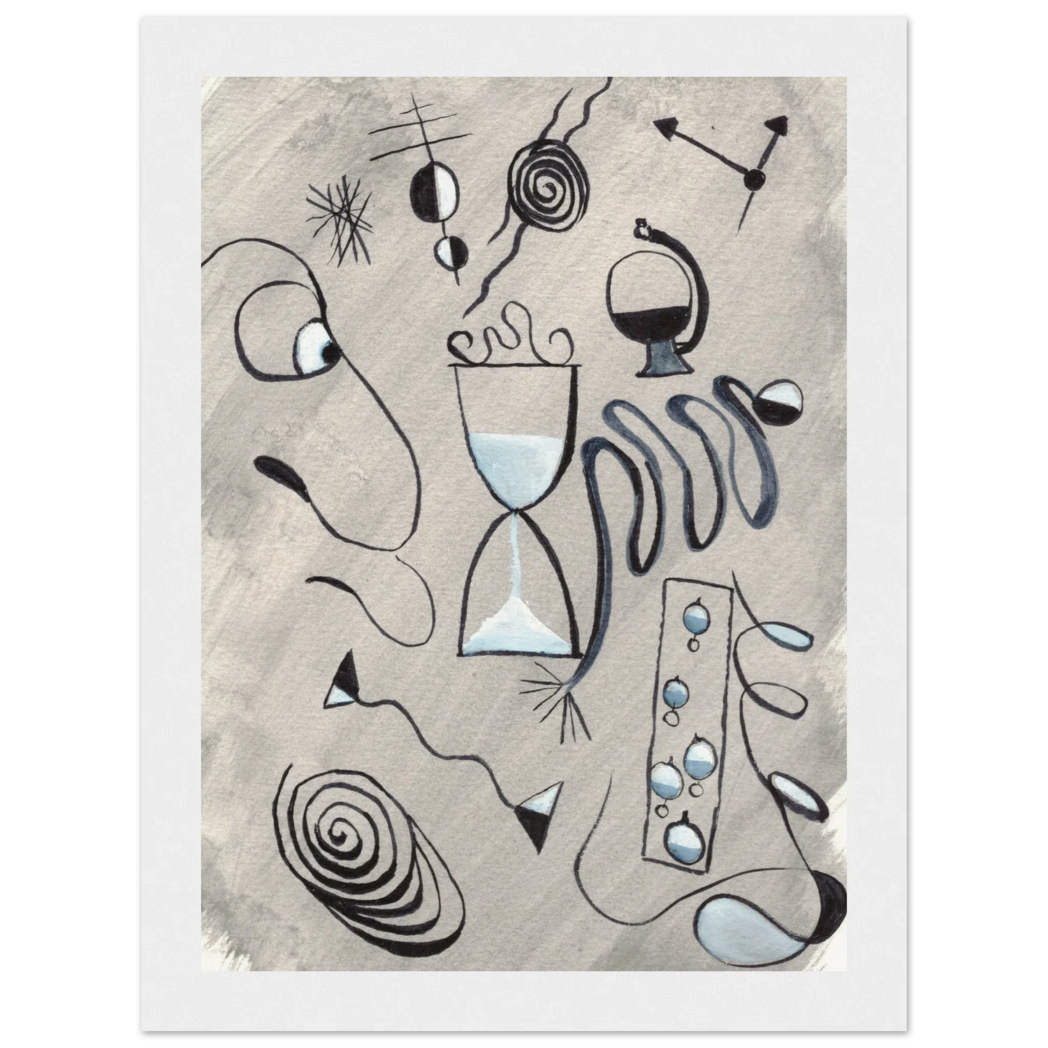 Affiche encadrée bois | Papier mat qualité musée | Aquarelle originale Laure Leprince - Laure Leprince - Artiste Peintre