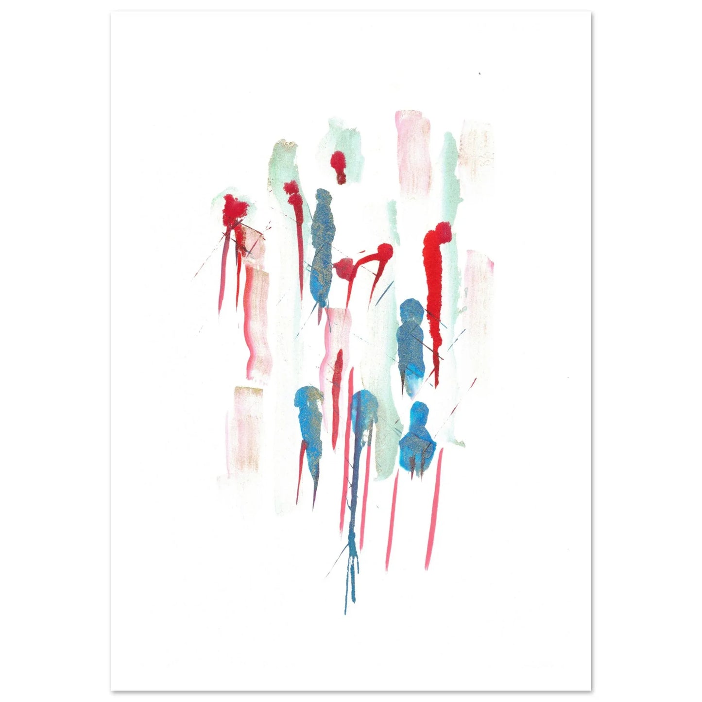 Affiche premium sur papier mat Personnages – Art mural de qualité supérieure - Laure Leprince - Artiste Peintre