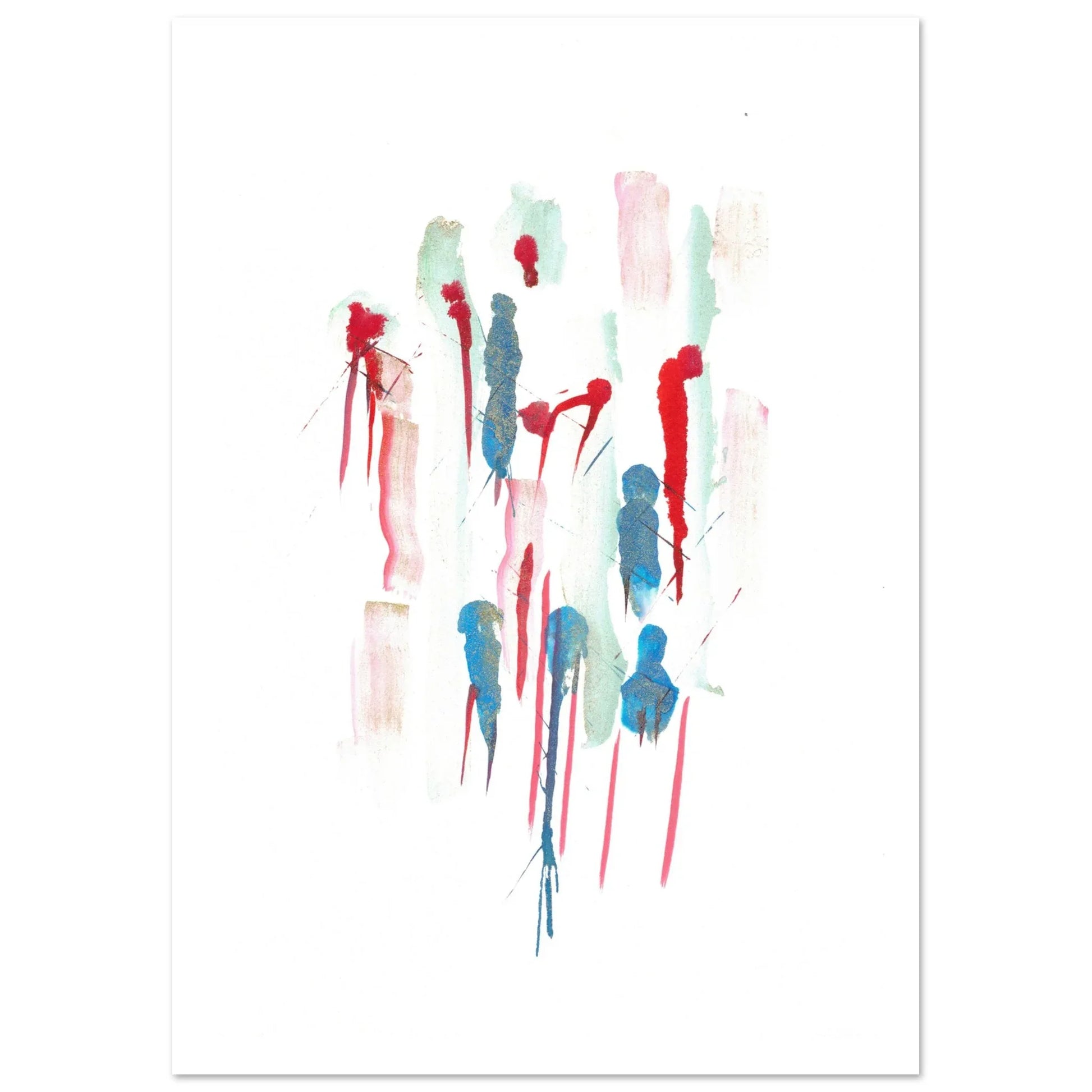 Affiche premium sur papier mat Personnages – Art mural de qualité supérieure - Laure Leprince - Artiste Peintre