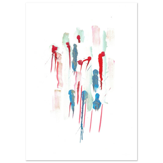 Affiche premium sur papier mat Personnages – Art mural de qualité supérieure - Laure Leprince - Artiste Peintre
