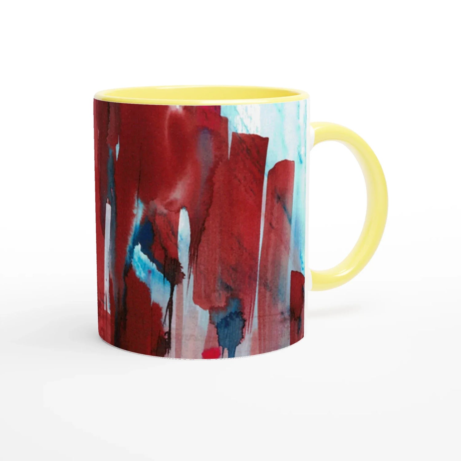 Mug Céramique Blanc 325ml Intérieur Coloré - Crimson Tower Personnalisable - Laure Leprince - Artiste Peintre