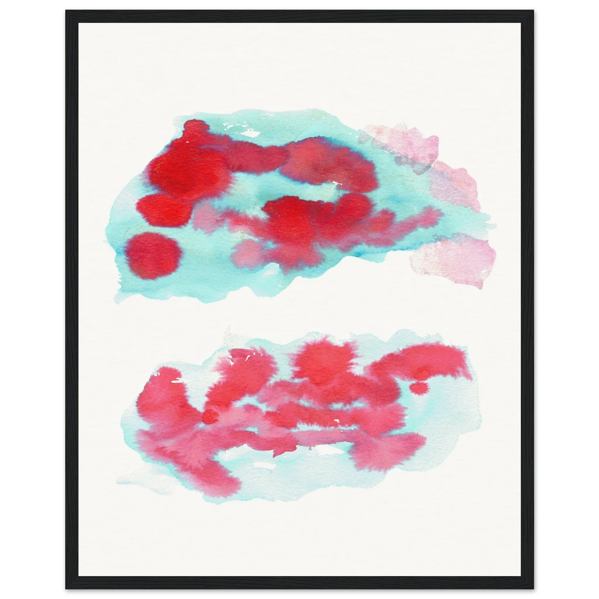 Affiche Encadrée Museum-Quality Matte Paper Wooden Framed Brumes Carmin - Laure Leprince - Artiste Peintre
