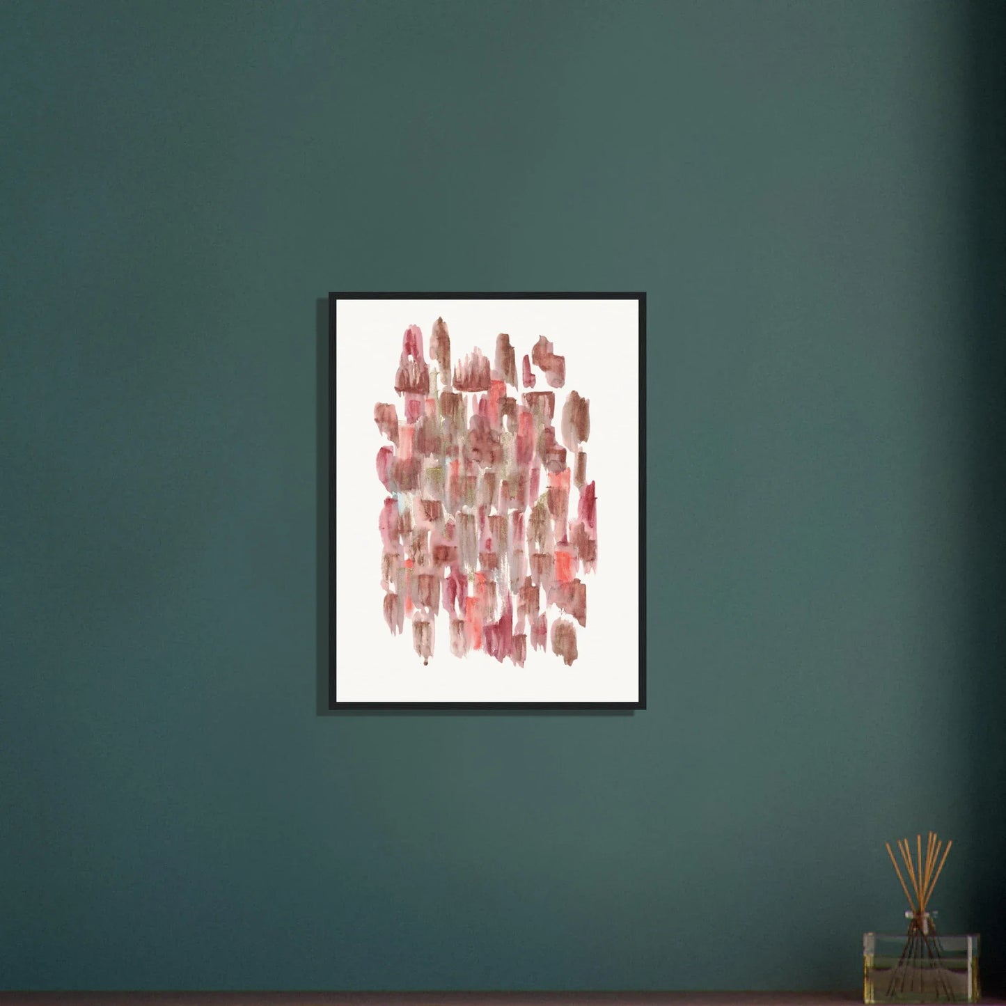 Affiche Encadrée Museum-Quality Matte Paper Wooden Framed Terracotta Waves - Laure Leprince - Artiste Peintre