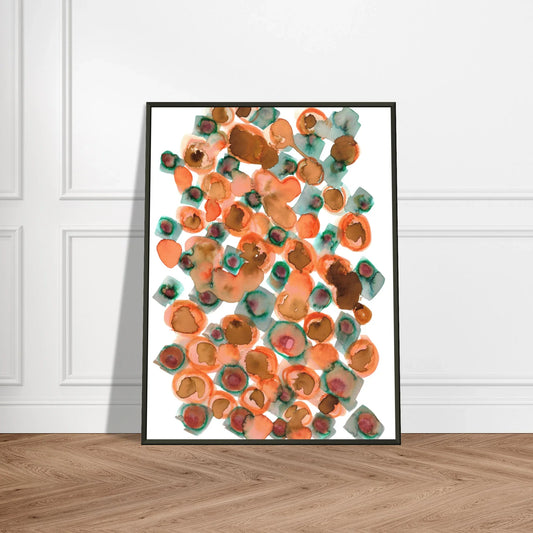 Classic Semi-Glossy Paper Metal Framed Poster Constellation D'ambre - Laure Leprince - Artiste Peintre