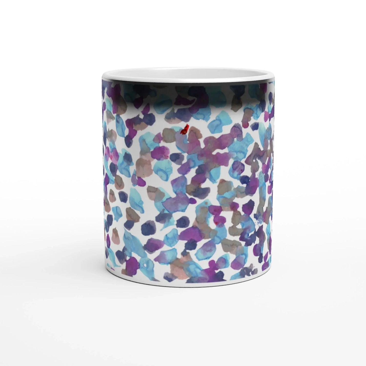 Mug magique en céramique 325 ml Fragments indigo – Révèlez votre motif à la chaleur - Laure Leprince - Artiste Peintre