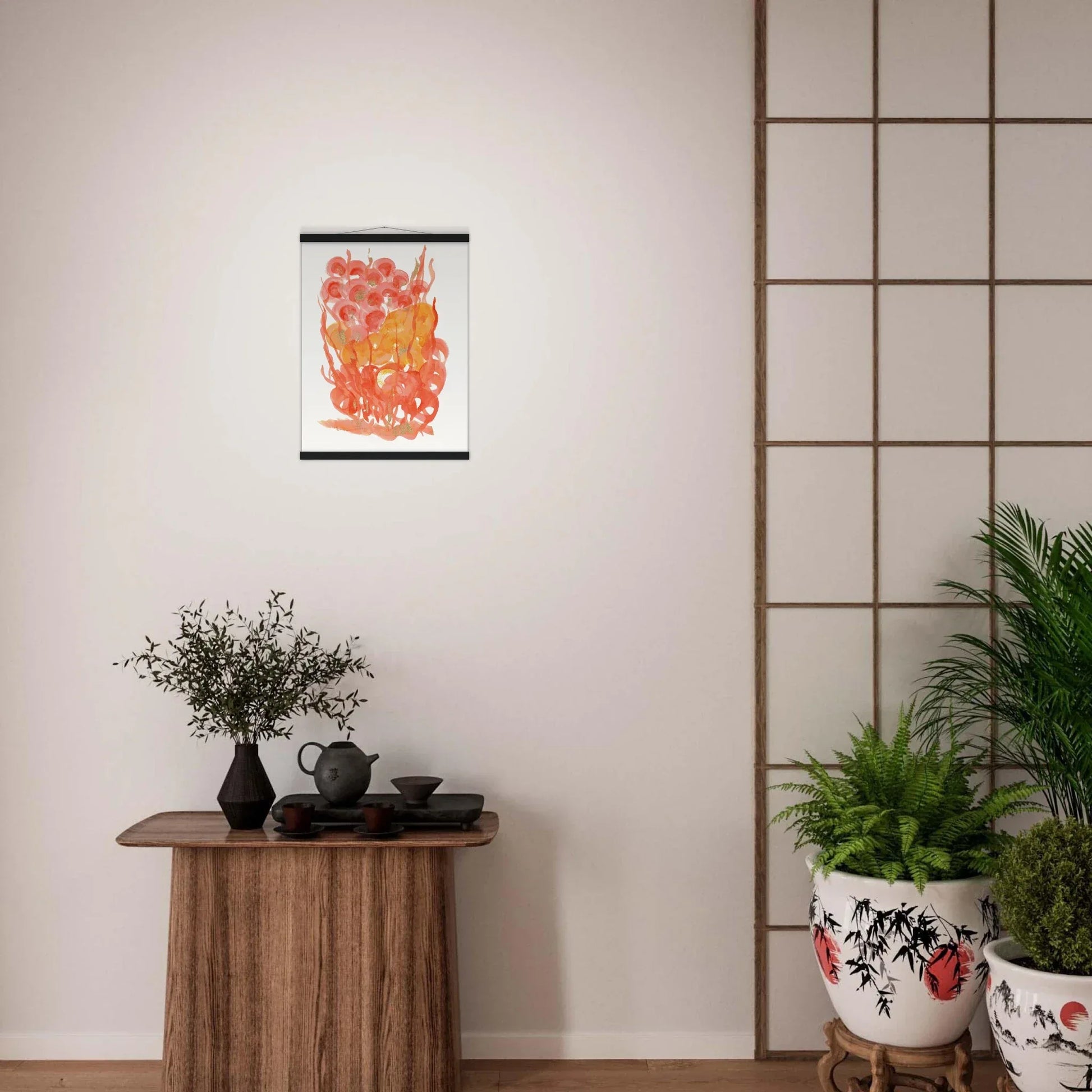 Museum-Quality Matte Paper Poster with Hanger Sunrice Flora - Laure Leprince - Artiste Peintre