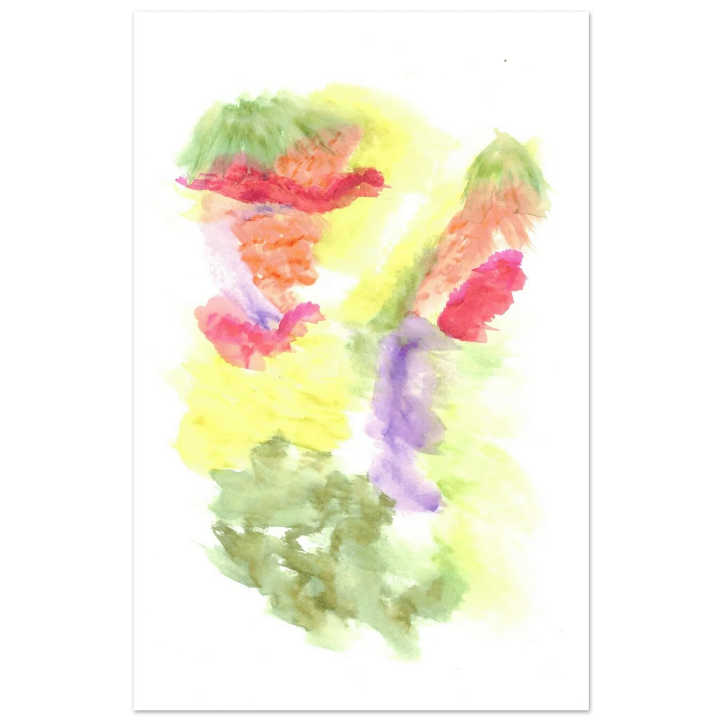 Premium Matte Paper Poster Aquarelle Originale RDJ3-1 - Laure Leprince - Artiste Peintre