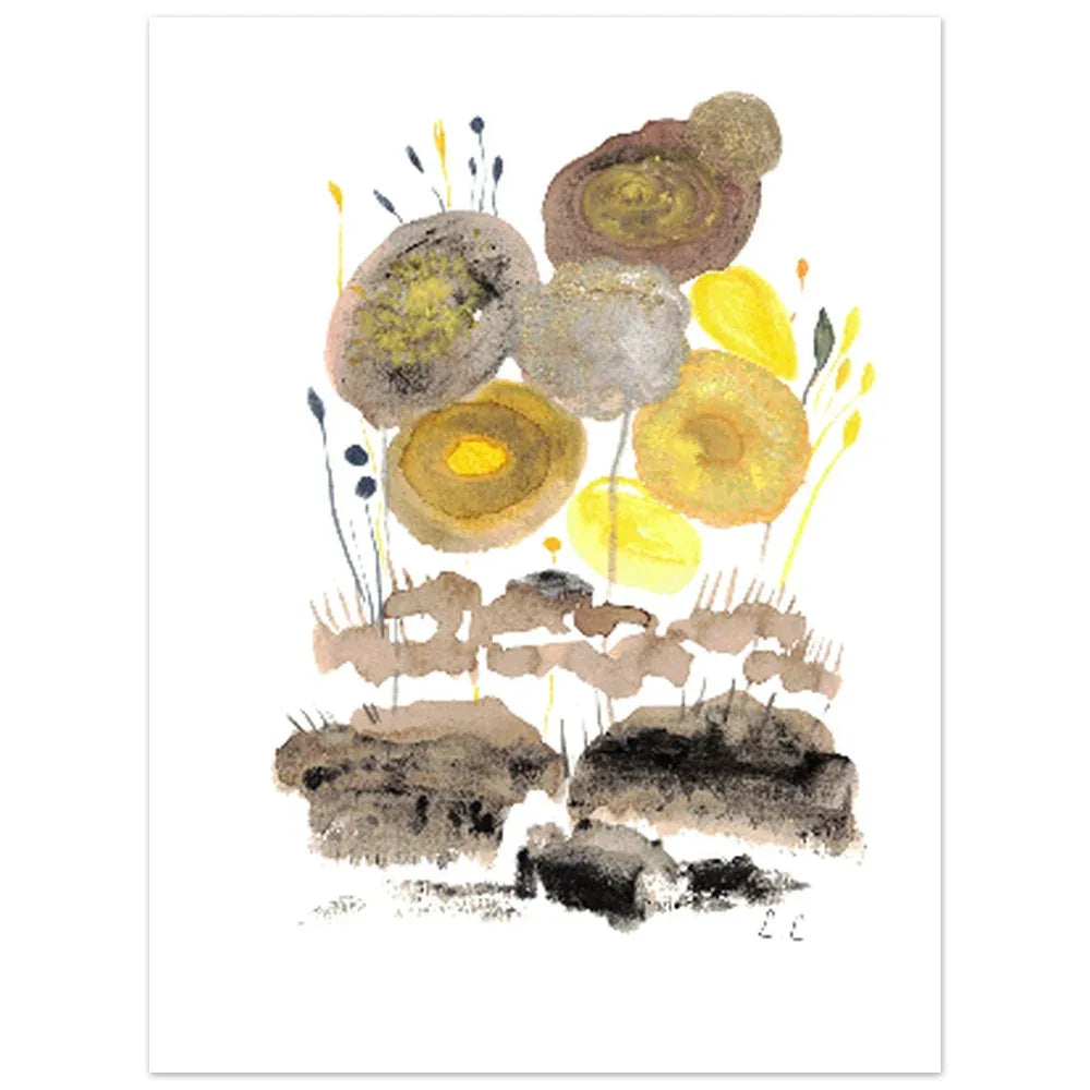 Affiche premium sur papier mat Fleurs d'Ambre– Art mural de qualité supérieure - Laure Leprince - Artiste Peintre