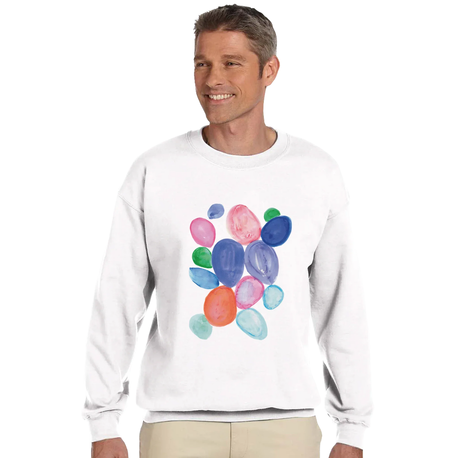 Sweatshirt Unisexe Classique – Impression Artistique Multicolore | Premium Cotton Blend - Laure Leprince - Artiste Peintre