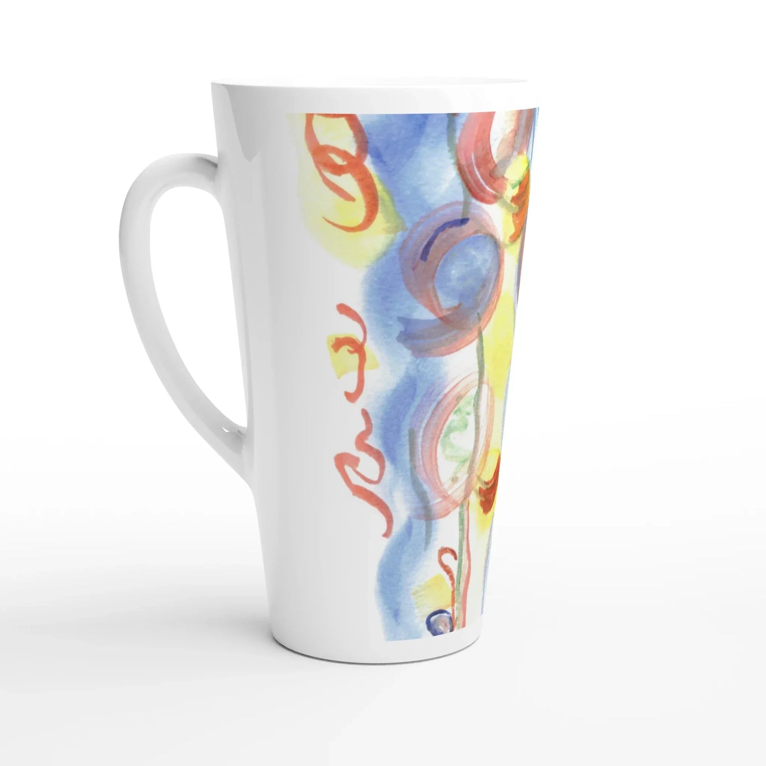 Mug à Latte en Céramique Blanche 500 ml Urban Parade – Élégant, durable et brillant - Laure Leprince - Artiste Peintre