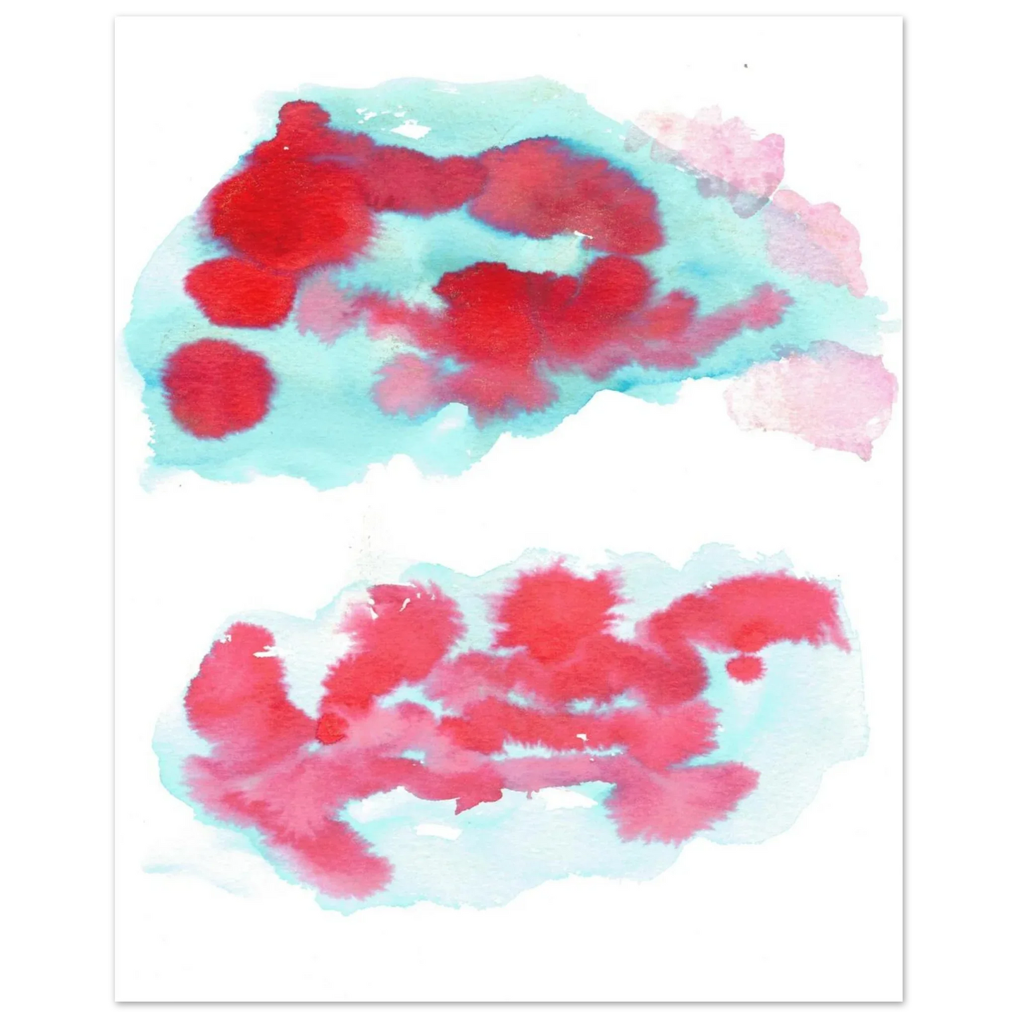 Premium Matte Paper Poster Aquarelle Originale RDJ3-7 - Laure Leprince - Artiste Peintre