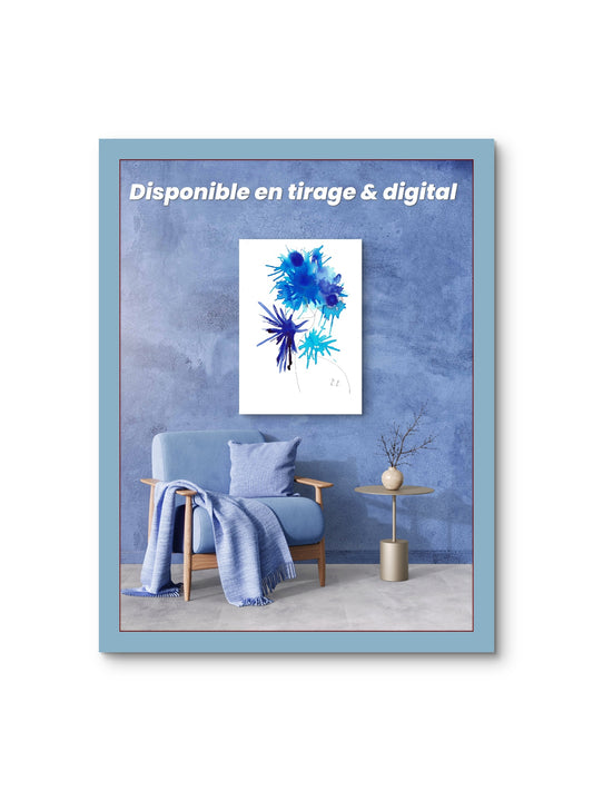 Affiche Floraison pop – aquarelle abstraite | Laure Leprince