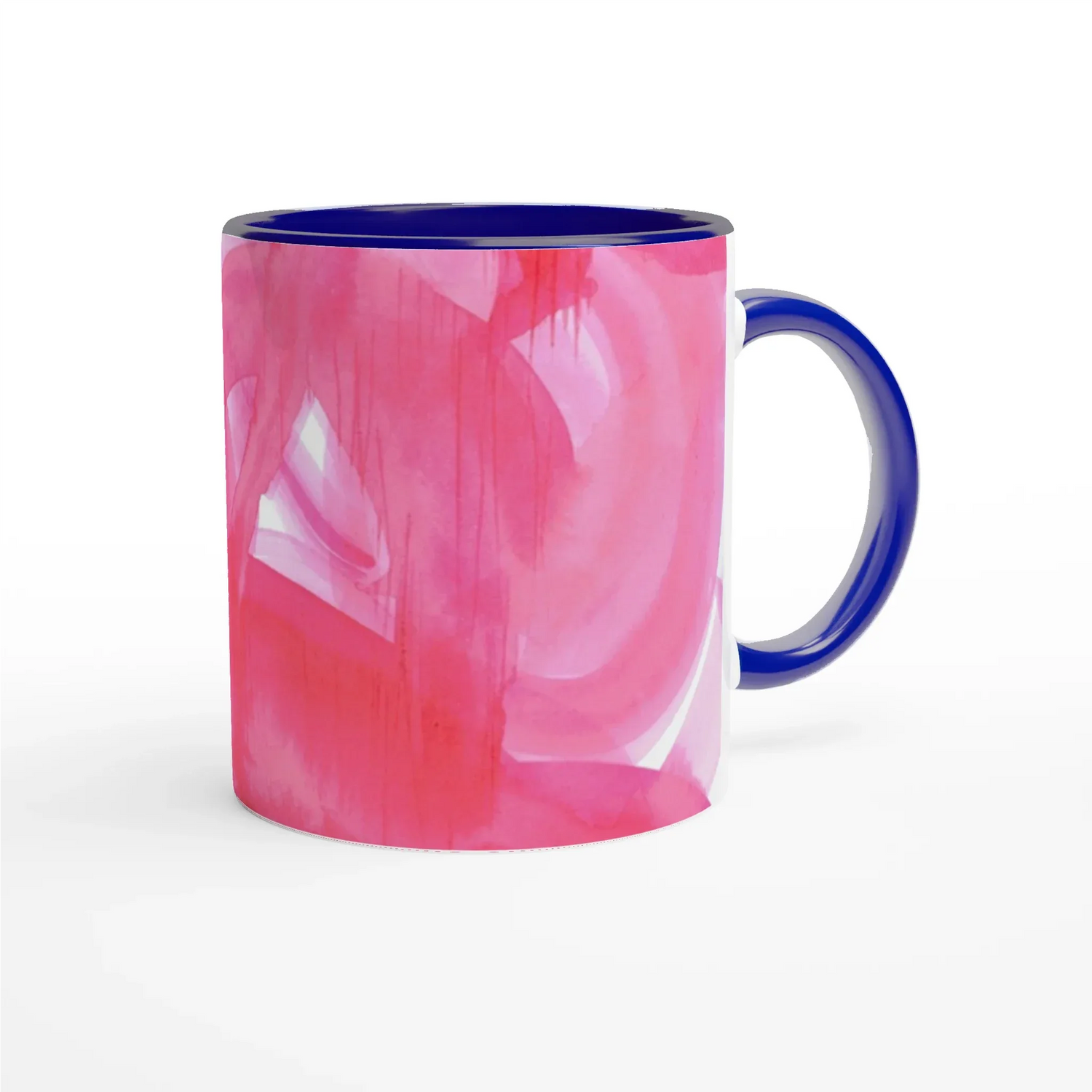 Mug Céramique Blanc 325ml Intérieur Coloré - Ruby Drift Personnalisable - Laure Leprince - Artiste Peintre