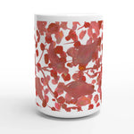 Mug en céramique blanche 44 cl Bois de Rubis – Grand format, design et qualité durable - Laure Leprince - Artiste Peintre
