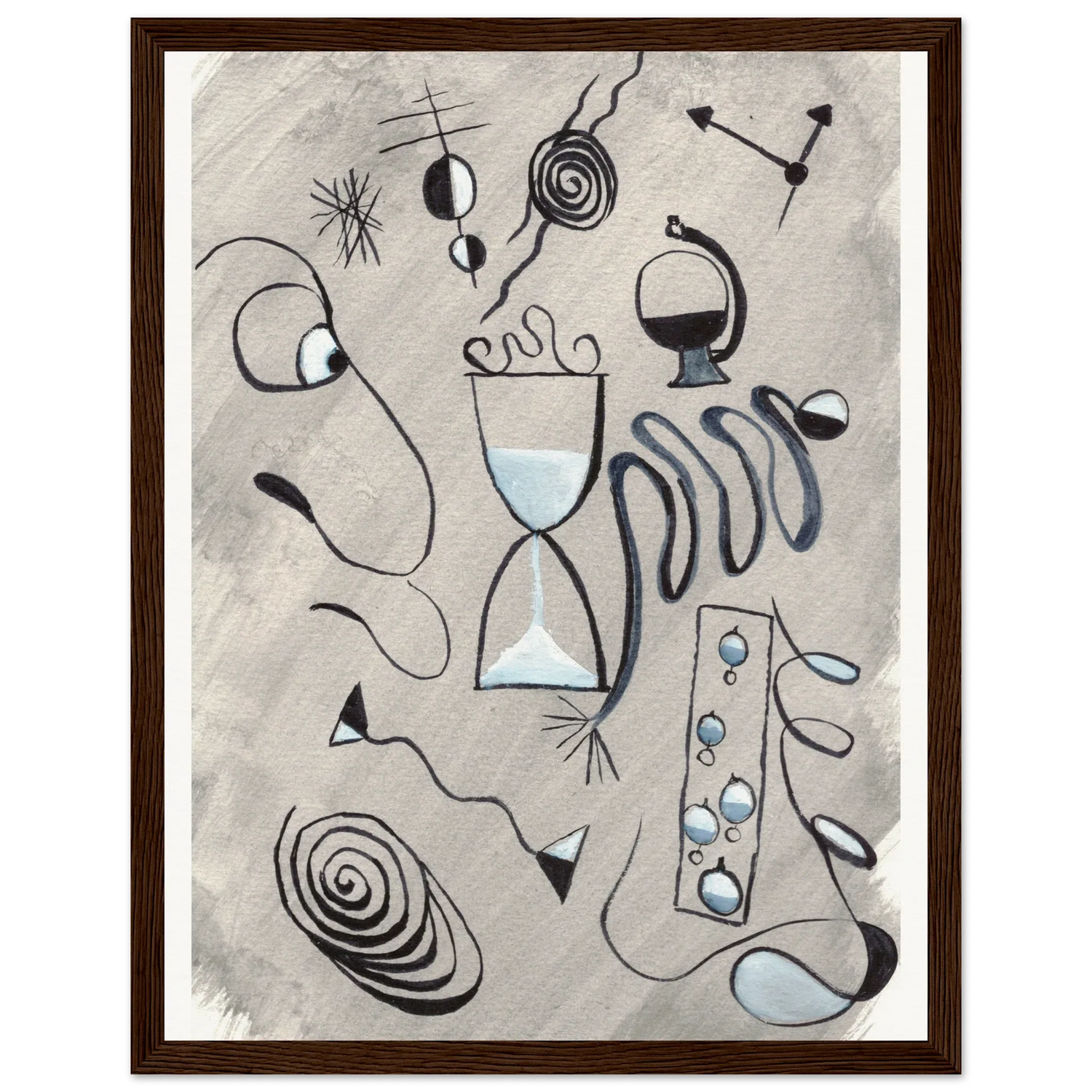 Affiche encadrée bois | Papier mat qualité musée | Aquarelle originale Laure Leprince - Laure Leprince - Artiste Peintre