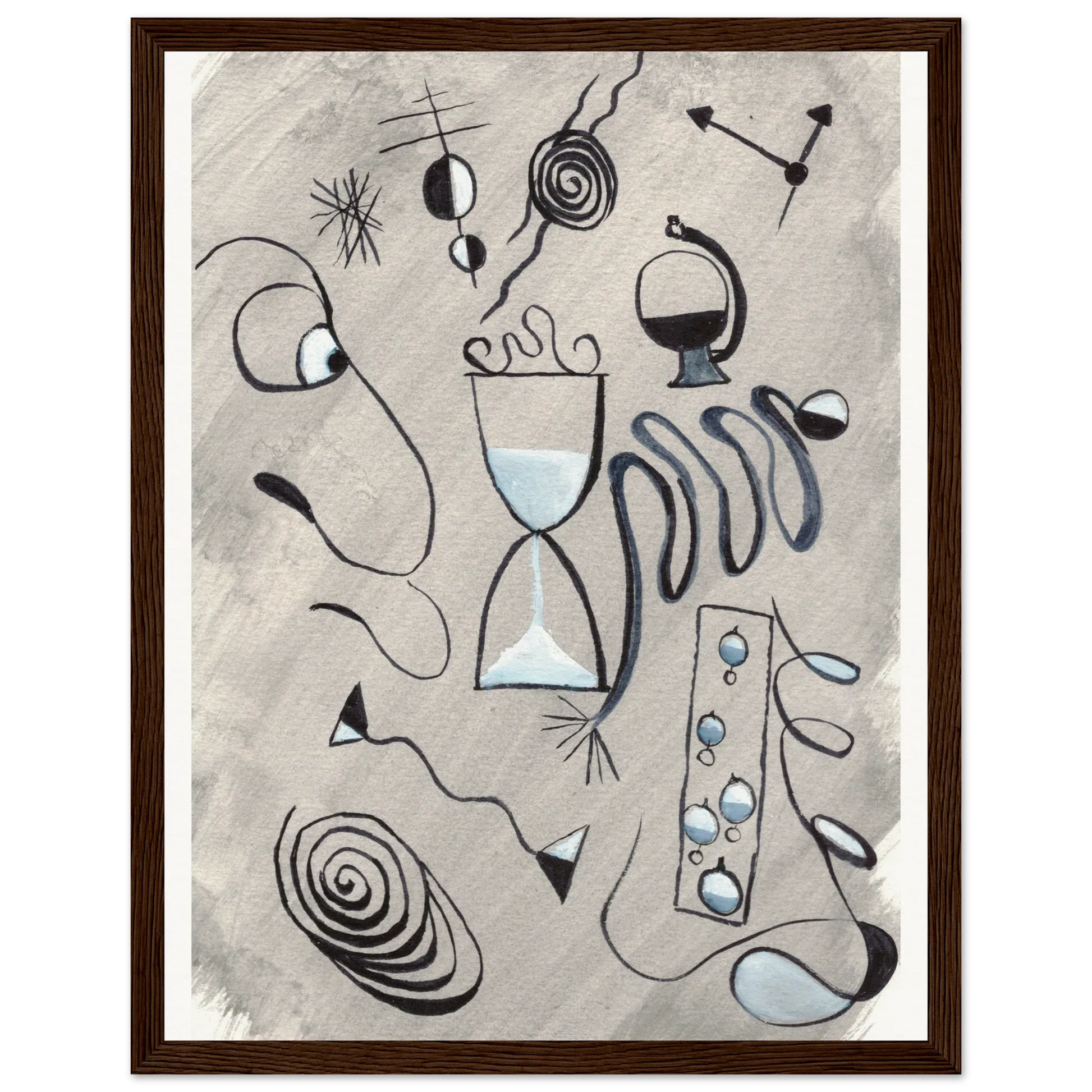 Affiche encadrée bois | Papier mat qualité musée | Aquarelle originale Laure Leprince - Laure Leprince - Artiste Peintre