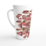 Mug à Latte en Céramique Blanche 500 ml Terracota waves – Élégant, durable et brillant - Laure Leprince - Artiste Peintre