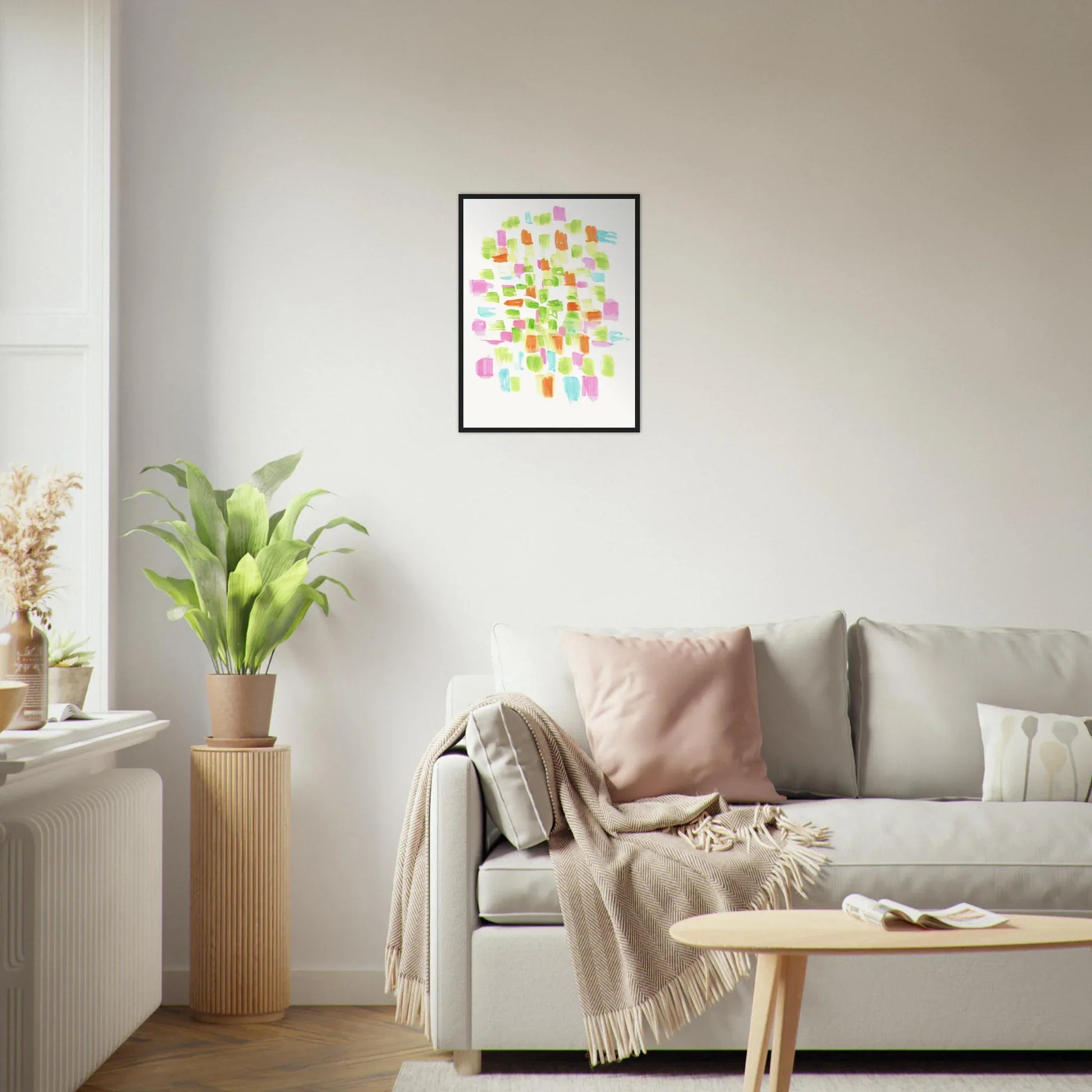 Affiche Encadrée Museum-Quality Matte Paper Wooden Framed Poste Pastel Mosaïc - Laure Leprince - Artiste Peintre