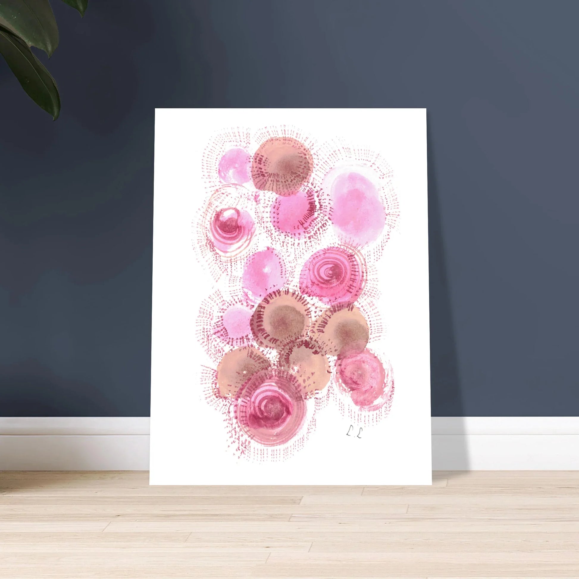 Affiche premium sur papier mat Rose – Art mural de qualité supérieure - Laure Leprince - Artiste Peintre