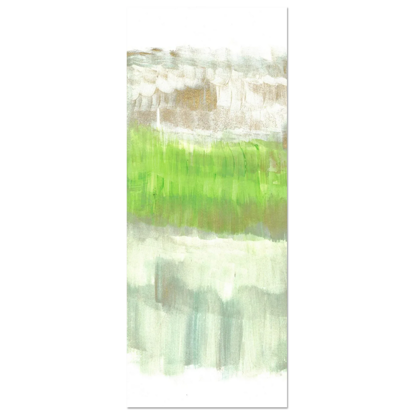 Abstract Spring Meadow with Gold Shimmer - Premium Matte Paper Poster RDJ3-1 - Laure Leprince - Artiste Peintre