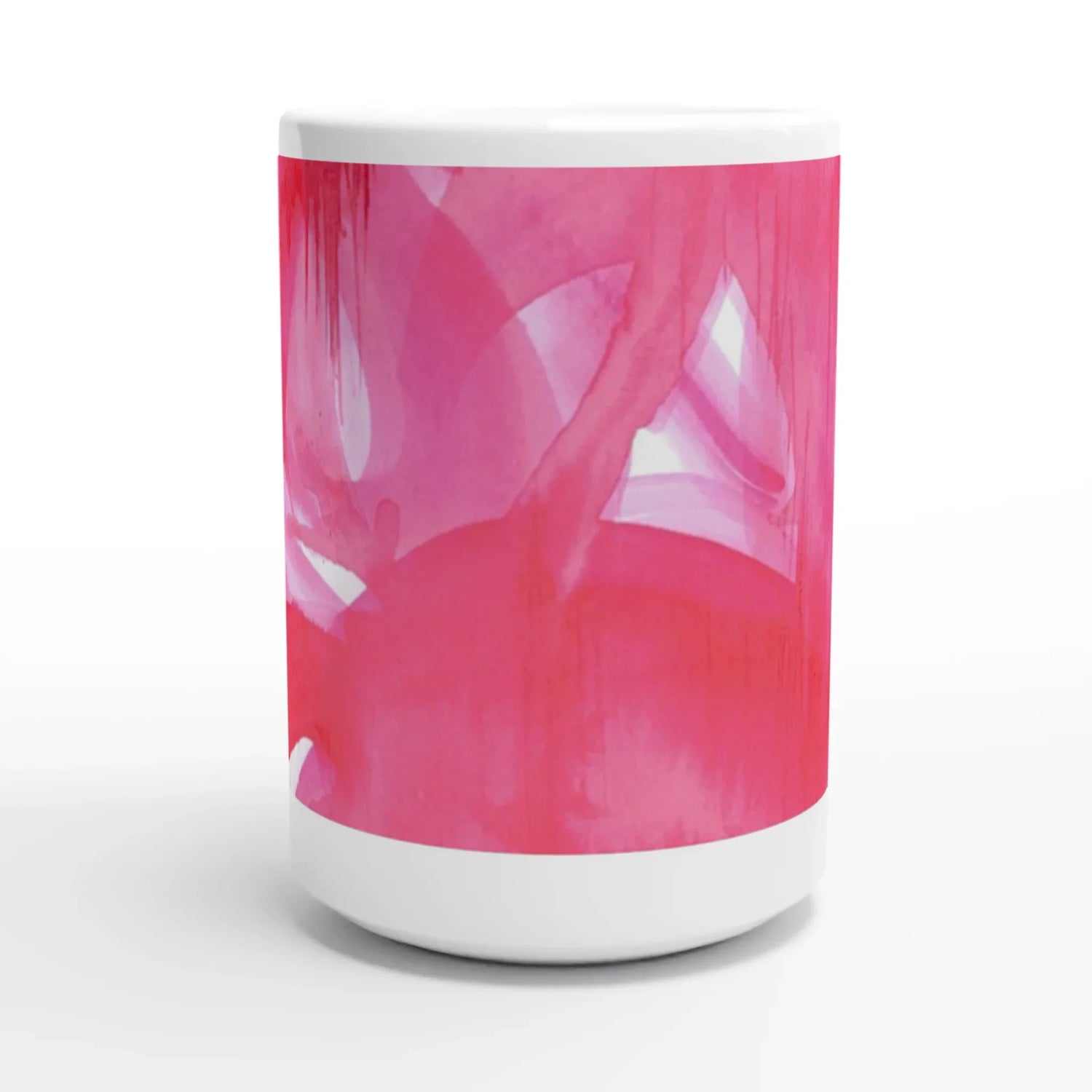 Mug en céramique blanche 44 cl Ruby Drift – Grand format, design et qualité durable - Laure Leprince - Artiste Peintre