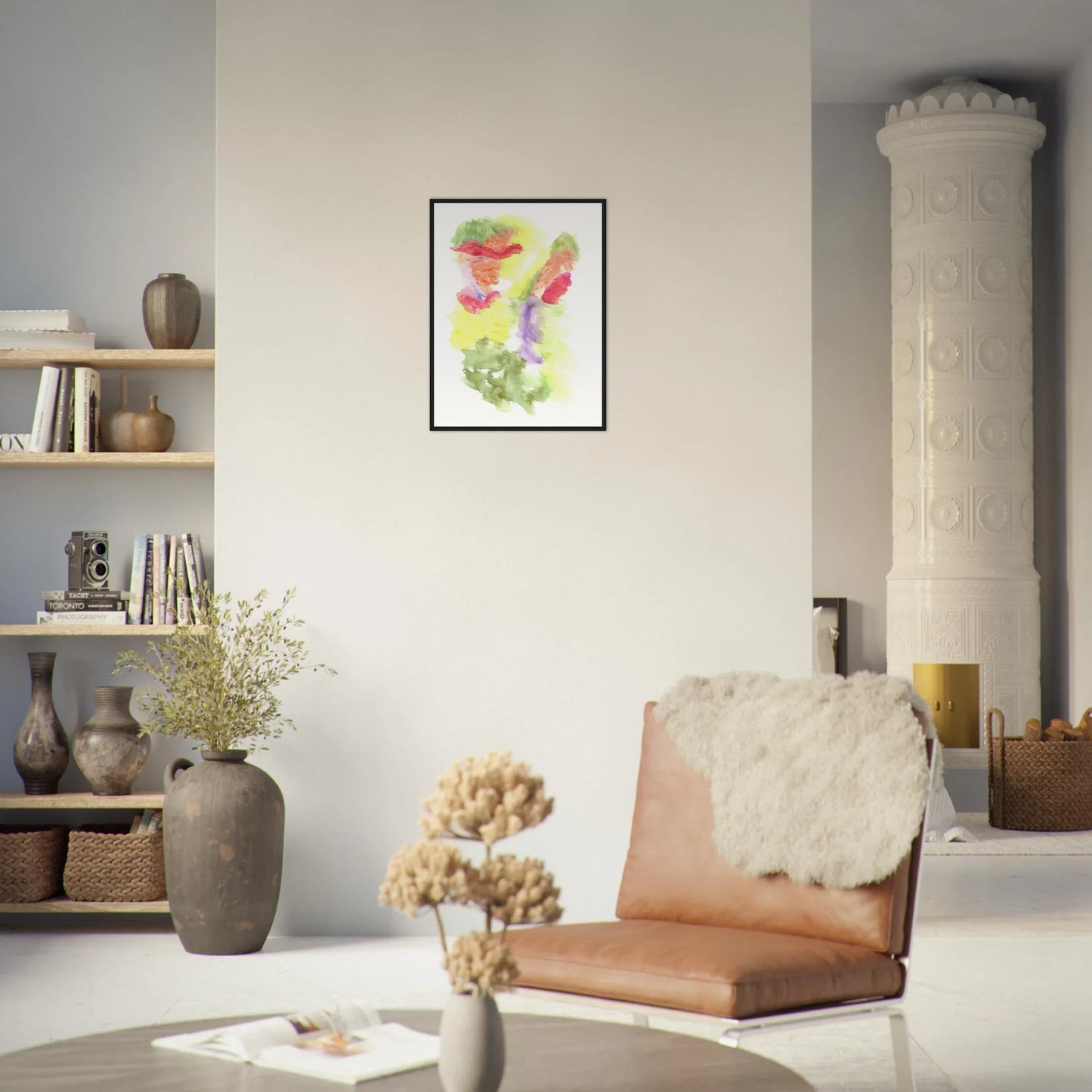 Affiche Encadrée Museum-Quality Matte Paper Wooden Framed Eclosion Chromatique - Laure Leprince - Artiste Peintre