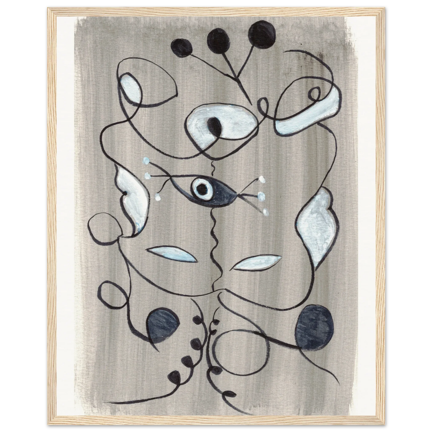 Affiche encadrée bois | Papier mat qualité musée | Aquarelle originale Laure Leprince - Laure Leprince - Artiste Peintre
