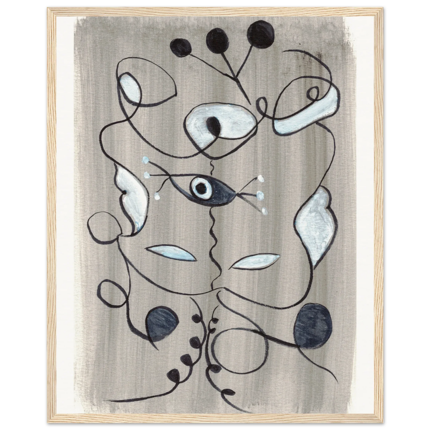 Affiche encadrée bois | Papier mat qualité musée | Aquarelle originale Laure Leprince - Laure Leprince - Artiste Peintre