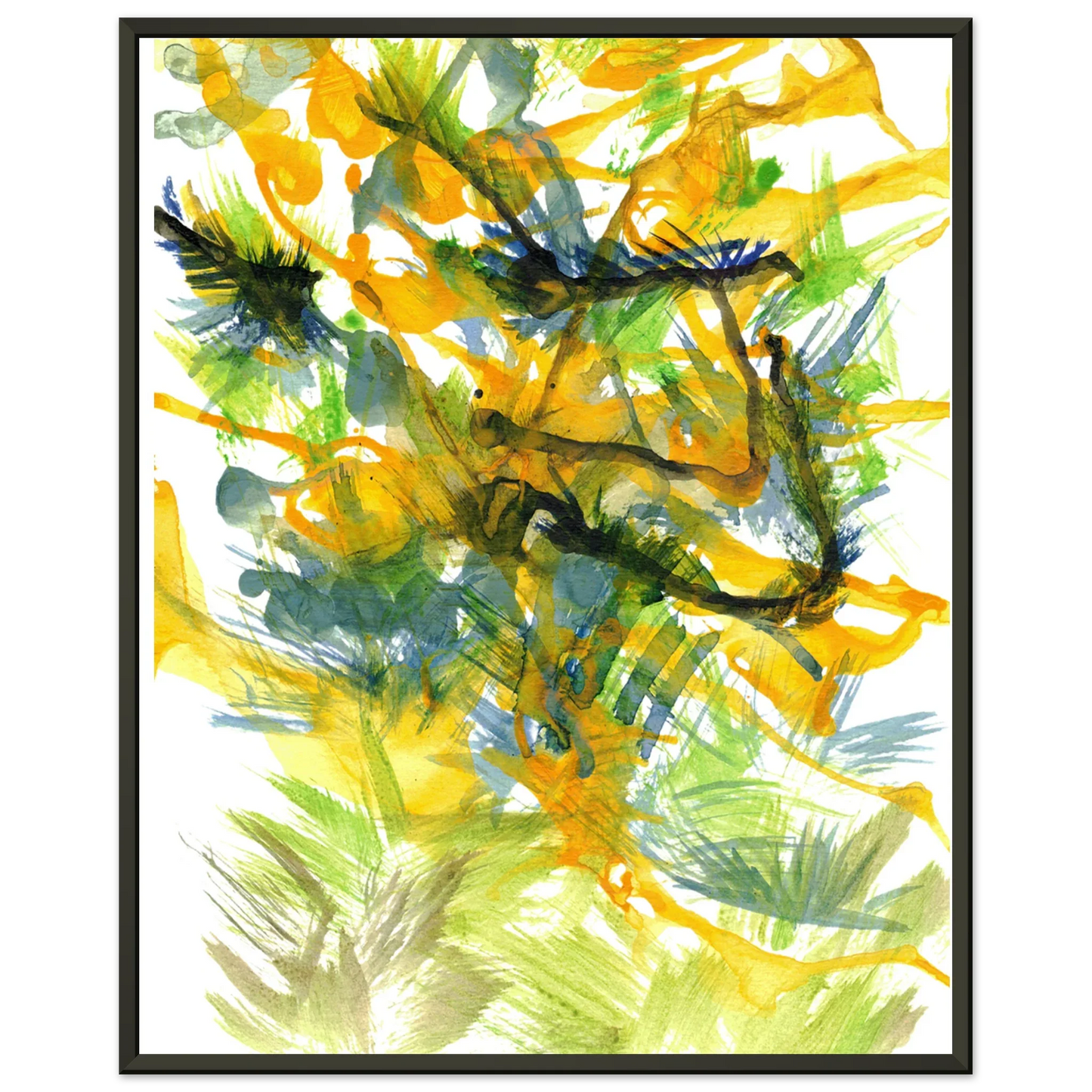Classic Semi-Glossy Paper Metal Framed Poster Tempête Solaire - Laure Leprince - Artiste Peintre