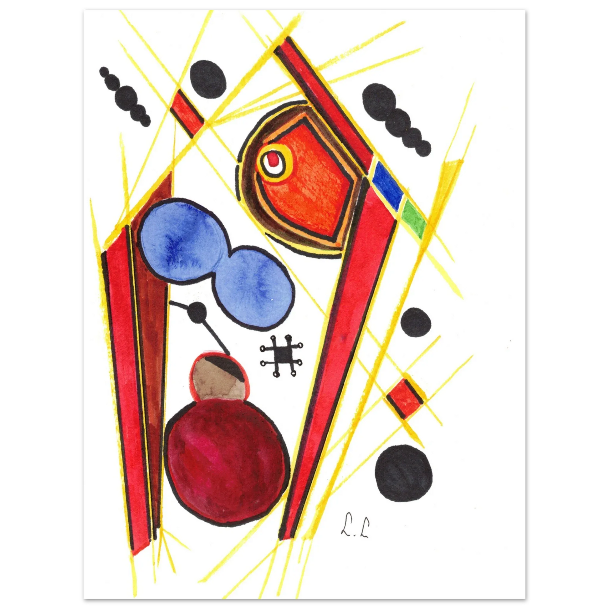 Affiche premium sur papier mat – Art mural de qualité supérieure - Laure Leprince - Artiste Peintre