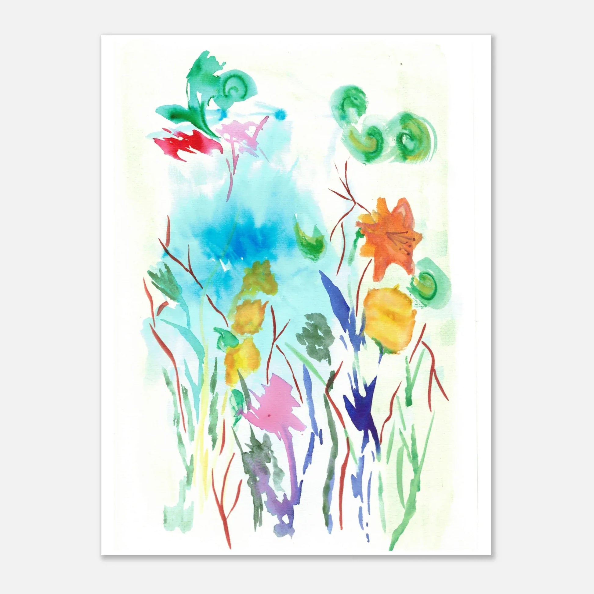 Affiche premium sur papier mat Jardin Lumineux– Art mural de qualité supérieure - Laure Leprince - Artiste Peintre
