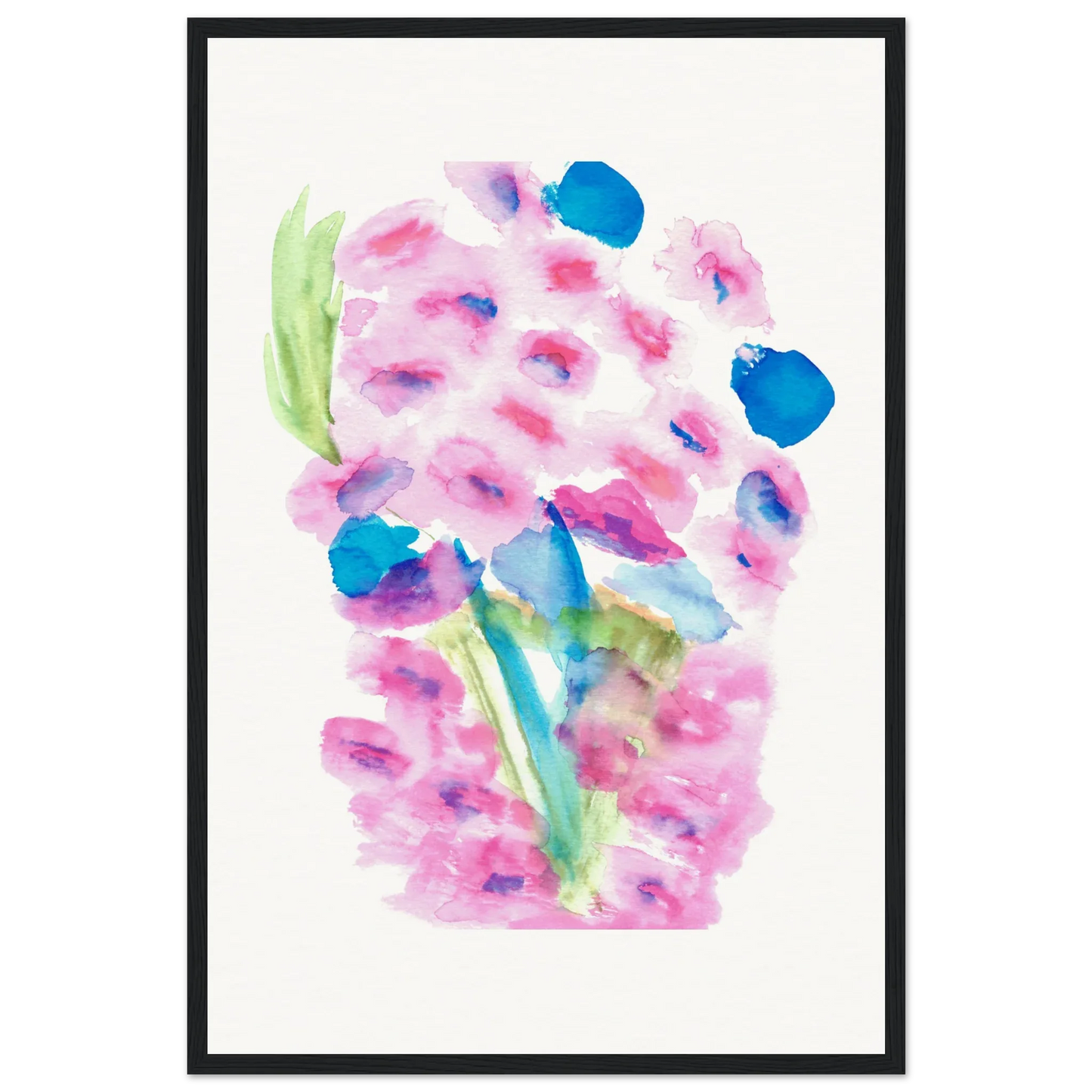 Affiche Encadrée Museum-Quality Matte Paper Aluminium Framed Bouquet Rosé - Laure Leprince - Artiste Peintre