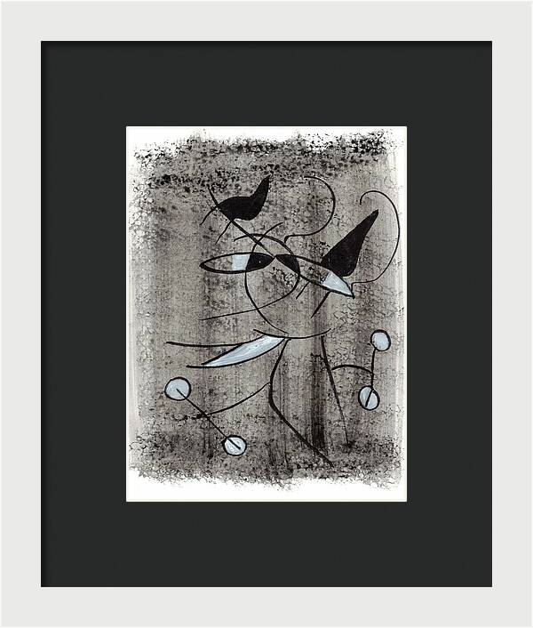 Chat Halterophile - Framed Print