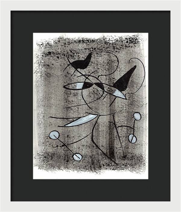 Chat Halterophile - Framed Print