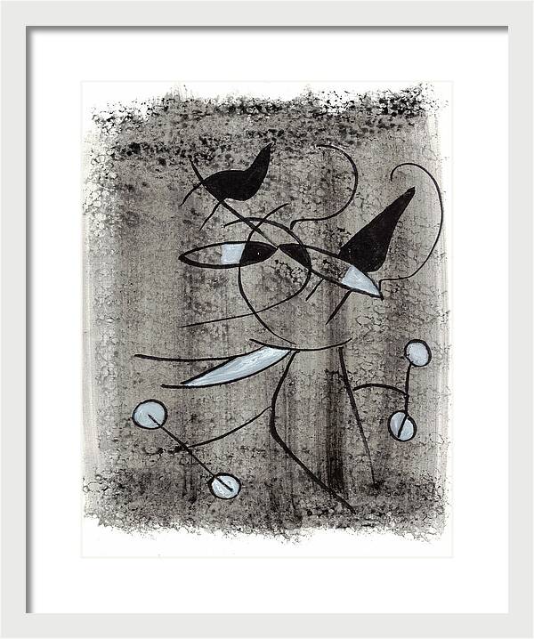 Chat Halterophile - Framed Print