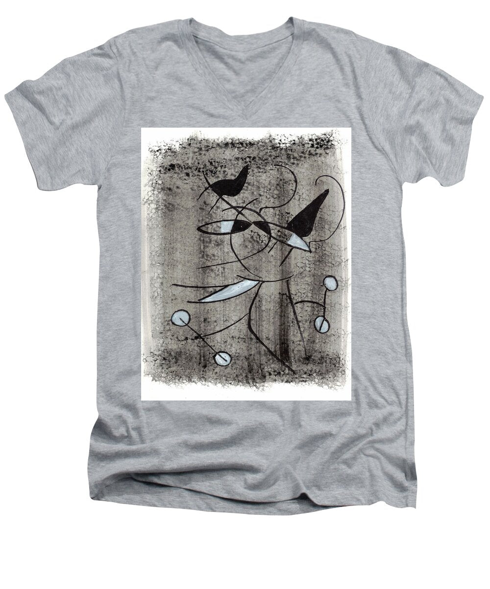 Chat Halterophile - Men's V-Neck T-Shirt