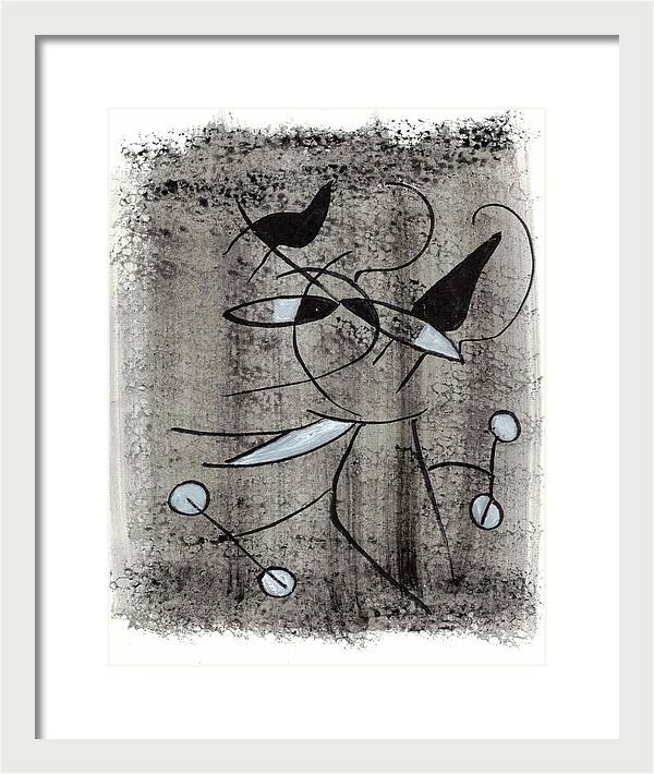 Chat Halterophile - Framed Print