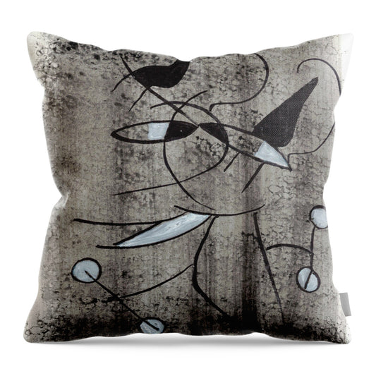 Chat Halterophile - Throw Pillow