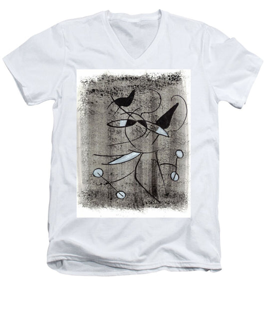 Chat Halterophile - Men's V-Neck T-Shirt